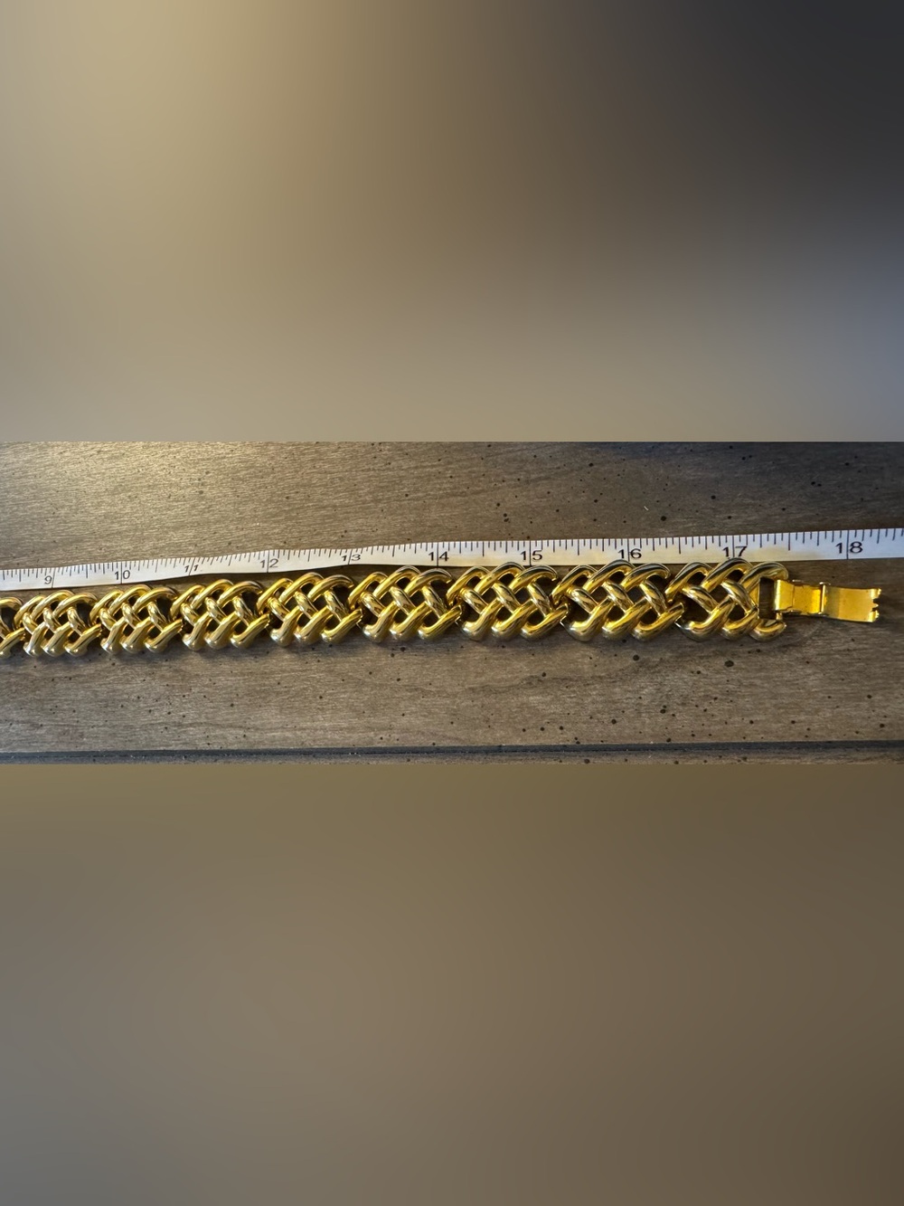 Gold Tone Statement Link Necklace - Picture 4 of 4